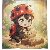 The Ladybug and the Hidden Nectar Kingdom.2 シャワーカーテン (正面)