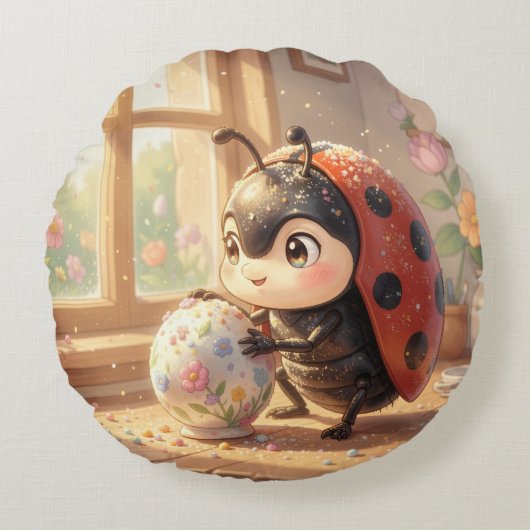 The Ladybug and the Hidden Nectar Kingdom.6 ラウンドクッション (正面)