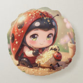The Ladybug and the Hidden Nectar Kingdom.7 ラウンドクッション (裏面)