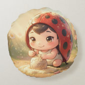 The Ladybug and the Hidden Nectar Kingdom.8 ラウンドクッション (裏面)