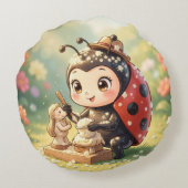 The Ladybug and the Hidden Nectar Kingdom.9 ラウンドクッション (裏面)