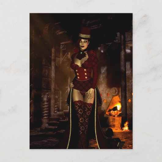 The Lairポストカードの下のゴシック色の女の子 ポストカード (正面)