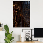 The Lantern Keeper | Gothic Circus Fine Art Poster ポスター (ホームオフィス)