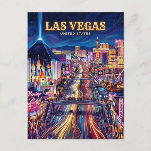 The Las Vegas Strip Nevada ポストカード (正面)