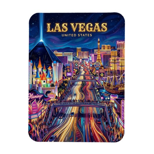 The Las Vegas Strip Nevada マグネット (縦)