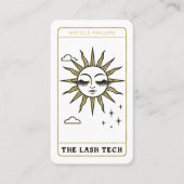 The Lash Techドラマチックな太陽タロットソーシャルメディアQR 名刺 (正面)