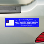 The Last Days Series #2 Proverbs 1:32 ; version II バンパーステッカー (車上)