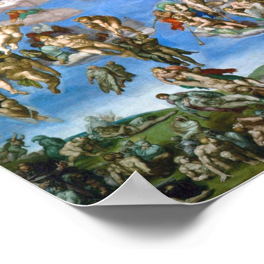 The Last Judgement, Michelangelo, 1536-1541 ポスター (角)