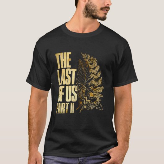 The Last of Us Part II ゴールデンモスと葉のヴィデオ Tシャツ (正面)