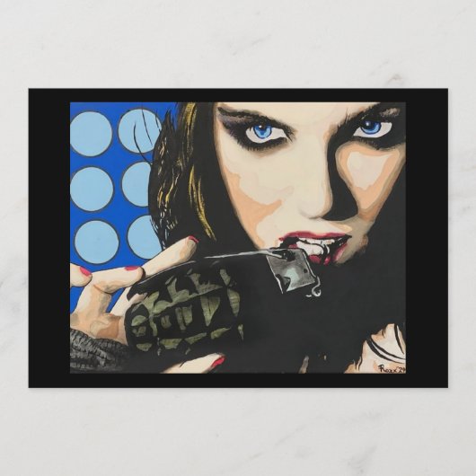 ‘The Last Straw’ Painting on a Small-Scale Print  招待状 (正面)