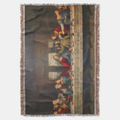 The Last Supper by Leonardo da Vinci スローブランケット (正面縦)