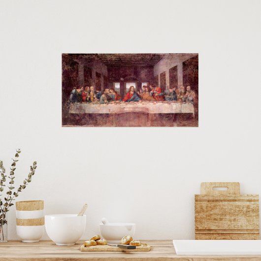 The Last Supper by Leonardo da Vinci, Renaissance ポスター (キッチン)