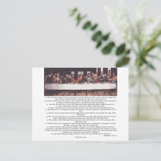The Last Supper - Matthew 26:17-30 ポストカード (スタンド正面)