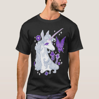 The Last Unicorn Portrait Butterfly Whispers Tシャツ
