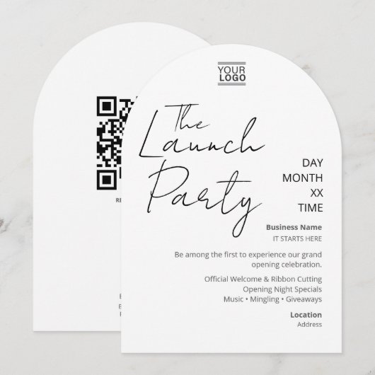 The Launch Party 招待状 (正面/裏面)