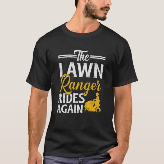 The Lawn Ranger Rides Again Landscaper Lawn Mower Tシャツ (正面)