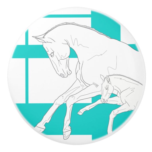 The Leader Horse Ceramic Knob セラミックノブ (正面)