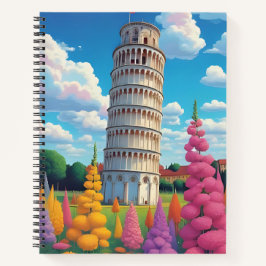 The Leaning Tower of Pisa in Spring ノートブック