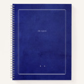 The Legacy | Indigo Leather & Silver Scholar ノートブック (正面)