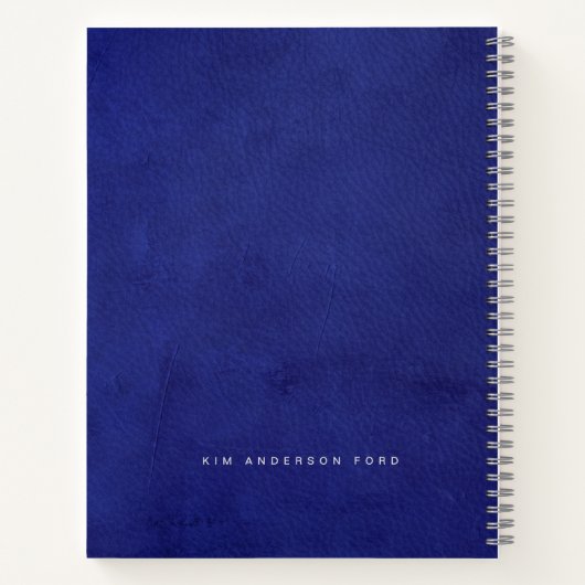 The Legacy | Indigo Leather & Silver Scholar ノートブック (裏面)