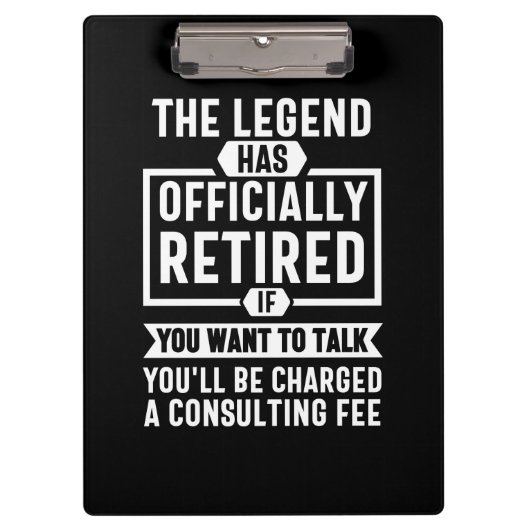 the legend Has Officially Retired クリップボード (正面)