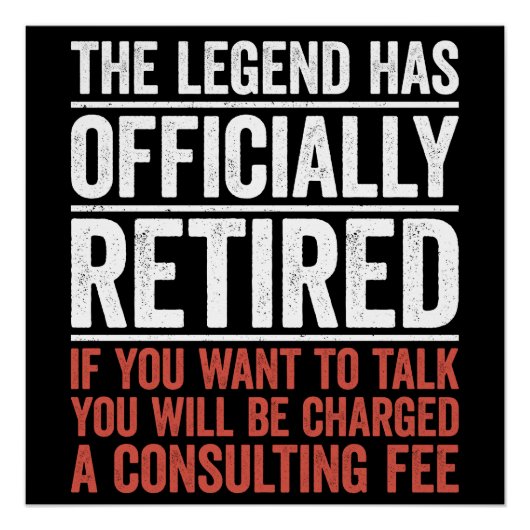 The Legend Has Officially Retired ポスター (正面)