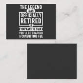 the legend Has Officially Retired 名刺 (正面/裏面)