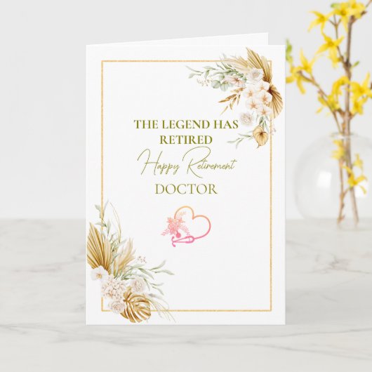 The Legend Has Retired Elegant Retirement カード (黄色い花)