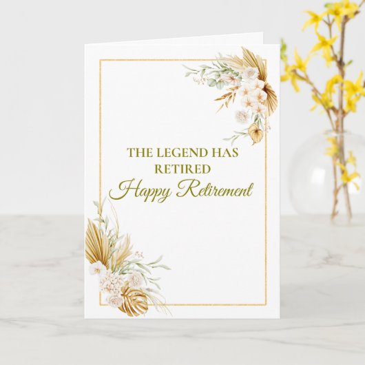 The Legend Has Retired Elegant Retirement カード (黄色い花)