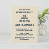 The Legend Has Retired funny retirement 招待状 (スタンド正面)