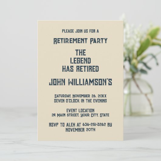 The Legend Has Retired funny retirement 招待状 (スタンド正面)