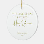 The Legend Has Retired Gift セラミックオーナメント (左)