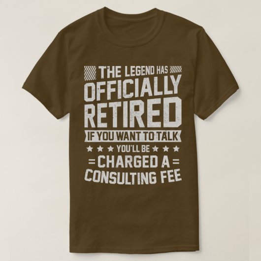 The Legend Has Retired Men Officer Officially Reti Tシャツ (デザイン正面)