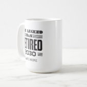 The Legend Has Retired Retirement Personalized コーヒーマグカップ (正面左)