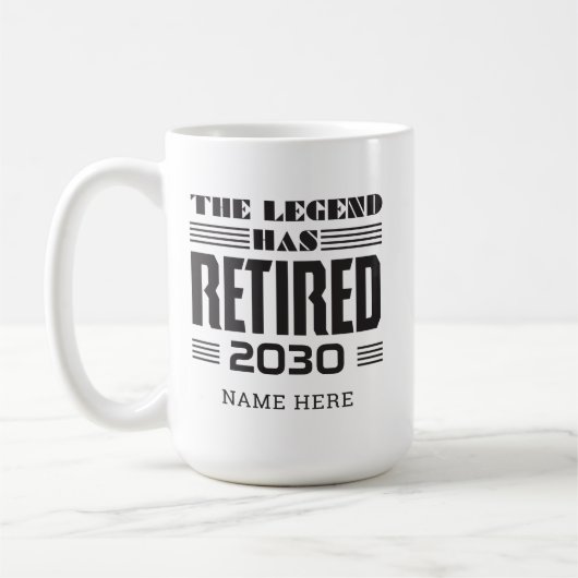 The Legend Has Retired Retirement Personalized コーヒーマグカップ (左)