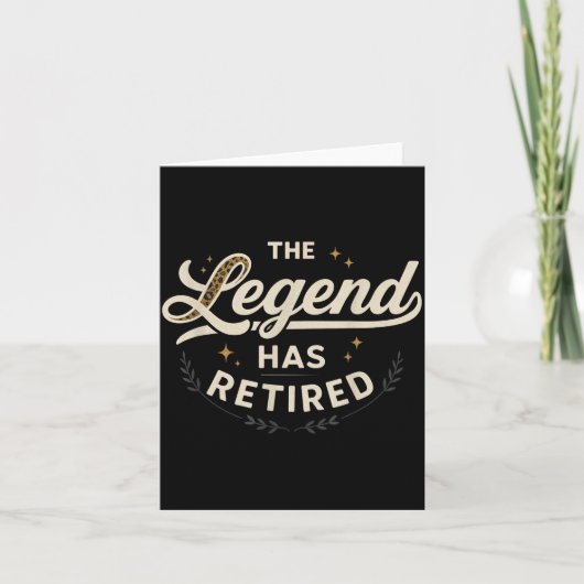 The Legend Has Retired Vintage Script  カード (正面)