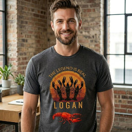 The Legend Is Real Custom Name Crawfish | Retro  Tシャツ