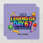 The Legend of Day 67 Rainbow School Celebration 招待状 (正面/裏面)