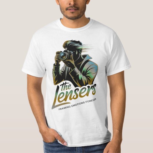 The Lensers Photographer Silhouette | Framing Emot Tシャツ (正面)