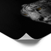The Leopard, modern black and white photograph ポスター (角)