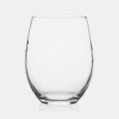 The Leprechaun with a shamrock ステムなしワイングラス (左)