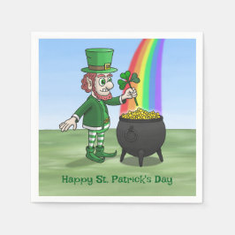 The Leprechauns Happy St. Patricks Day スタンダードカクテルナプキン