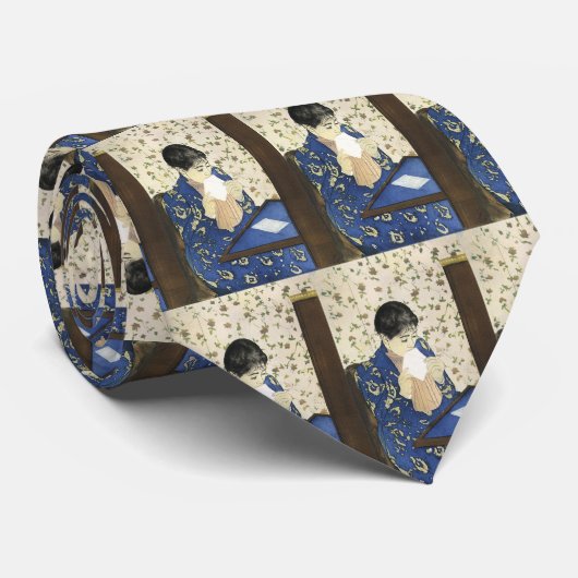 The Letter by Mary Cassatt,ヴィンテージ印象主義 ネクタイ (ロール)