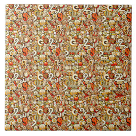 The LETTER G STEREOGRAM 4.25x4.25, 6x6 inches  タイル