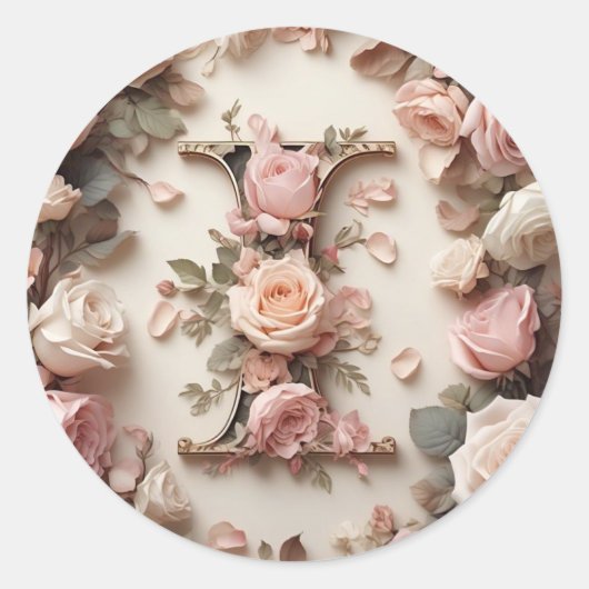 The Letter I Envelopeステッカー ラウンドシール (正面)