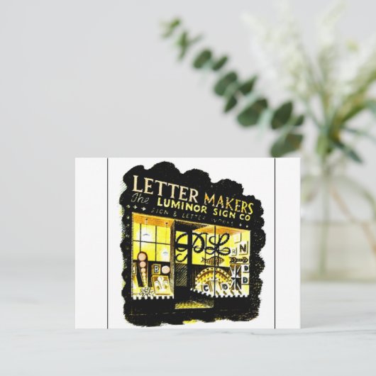 The Letter Makers、Eric Ravilious art ポストカード (スタンド正面)