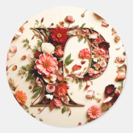 The Letter P Envelopeステッカー ラウンドシール