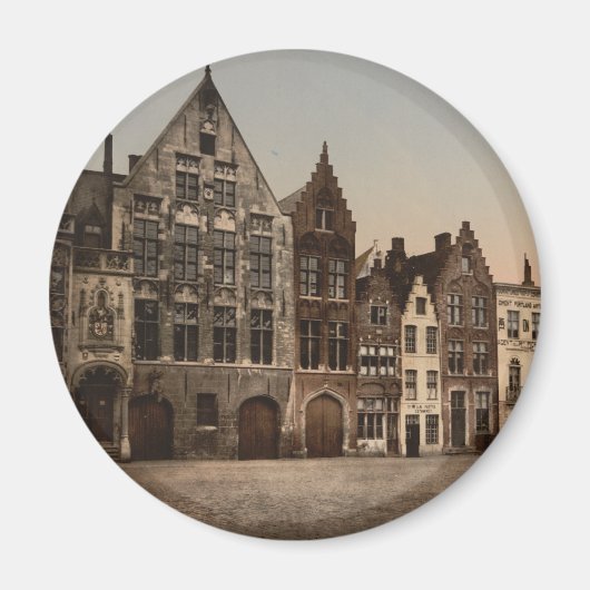 The Library, Bruges，ベルギー マグネット (正面)