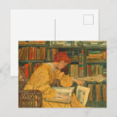 The Library By Elizabeth Shippen ポストカード (正面/裏面)
