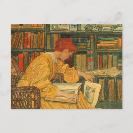 The Library By Elizabeth Shippen ポストカード (正面)